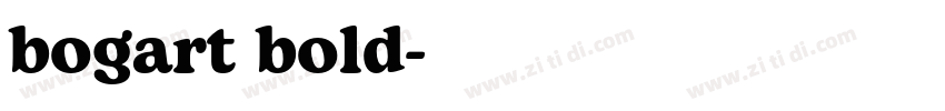 bogart bold字体转换